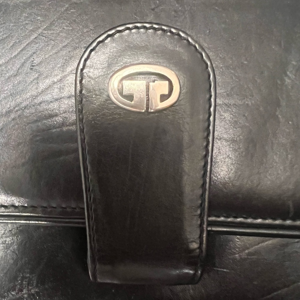 Vintage 70’s Gucci Black Leather handbag w/ Chain - Picture 3 of 13